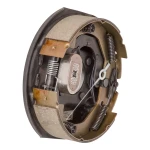 Lippert 10 inch left-hand self-adjust electric trailer brake with bare 10 inch hub drum, 6 on 5.5 bolt pattern, fits 4,400 lb axles, Dexter Alko Rockwell compatible