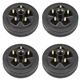 Lippert 3,500-lb tandem axle self-adjusting electric brake and 10″ drum-hub kit 5-on-4.5 fits Dexter Alko Rockwell trailers hub only