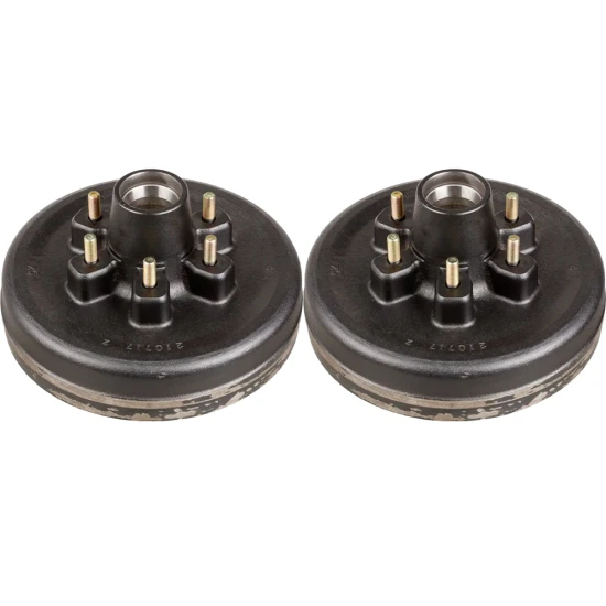 lippert 12 inch manual‑adjust electric brake pair with 6 on 5.5 hub‑only drums 6k axle kit dexter alko compatible