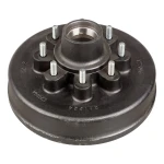 Lippert 7K right‑hand 12x2 forward self‑adjusting electric brake and 12‑inch hub drum kit, 8‑on‑6.5 bolt pattern, Dexter Al‑Ko Rockwell compatible