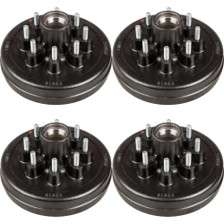 Lippert 12" Brake Hub Assembly Bundle (4-Pack) – 7K, 8 on 6.5", 9/16" Studs – Fits Dexter, Alko, Rockwell