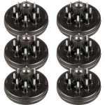 Lippert 12" 7K Brake Hub & Drum Assemblies – 8 on 6.5, 9/16" Studs – 6-Pack | Fits Dexter, Alko, Rockwell