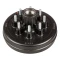 Lippert 12 inch 7K trailer brake hub and drum 8 on 6.5 9/16 studs 6-pack fits Dexter Alko Rockwell