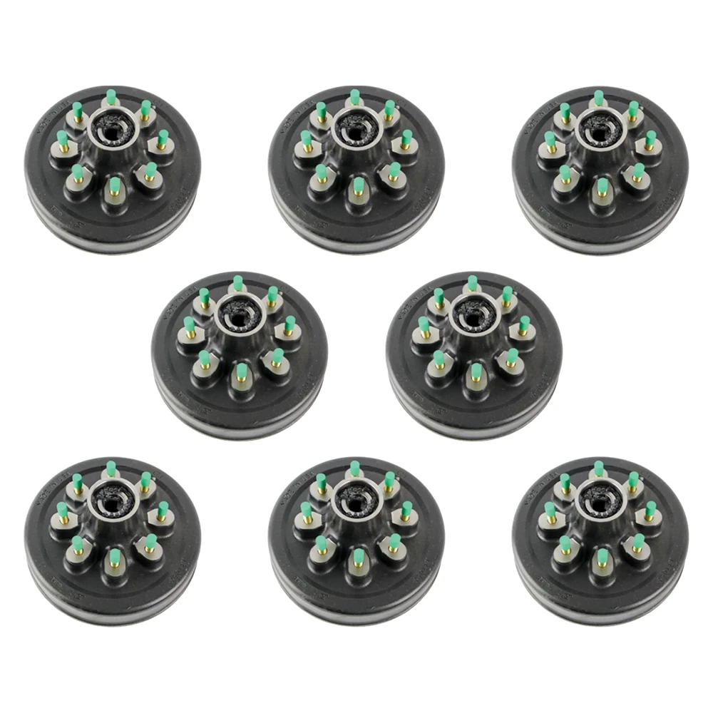 Lippert 8K quad-axle electric brake kit 12.25 × 3.38 & threaded hubs 8-on-6.5 9/16, Dexter compatible