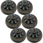Lippert 8K triple‑axle 12.25×3.38 electric brakes & 8‑on‑6.5 threaded hub kit Dexter Alko Rockwell