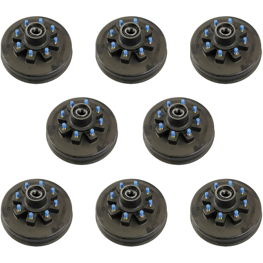 Lippert 8K quad‑axle electric brake assemblies with 12‑1/4″ threaded hubs 8‑on‑6.5 Dexter Al‑Ko Rockwell