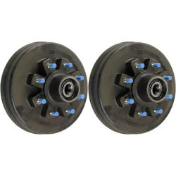 Lippert 12" Threaded Hybrid Brake Hub Pair – 8K Axles, 8-on-6.5 Pattern, 5/8" Studs, Fits 17.5" Wheels – Dexter, Alko & Rockwell Compatible