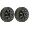 Lippert 12 inch threaded hybrid brake hub pair for 8K axles, 8-on-6.5 bolt pattern, 5/8 inch studs, fits 17.5 inch wheels, Dexter Alko Rockwell compatible