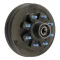 Lippert 16K LH 12‑1/4x5 7‑bolt electric brake & threaded hub 8 on 275 mm M22 studs, Dexter Al‑Ko Rockwell compatible