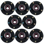 Lippert 2,200 lb trailer idler hub 8‑pack, 5 on 4‑1/2 bolt pattern, 1/2″ studs, Dexter compatible, fits 8‑12″ wheels