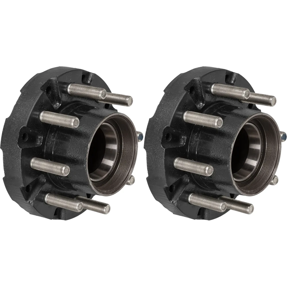 Lippert 10K Threaded Idler Hub Pair – Dexter, Alko, Rockwell Compatible, 8 on 6‑1/2 Pattern, 5/8″ Studs