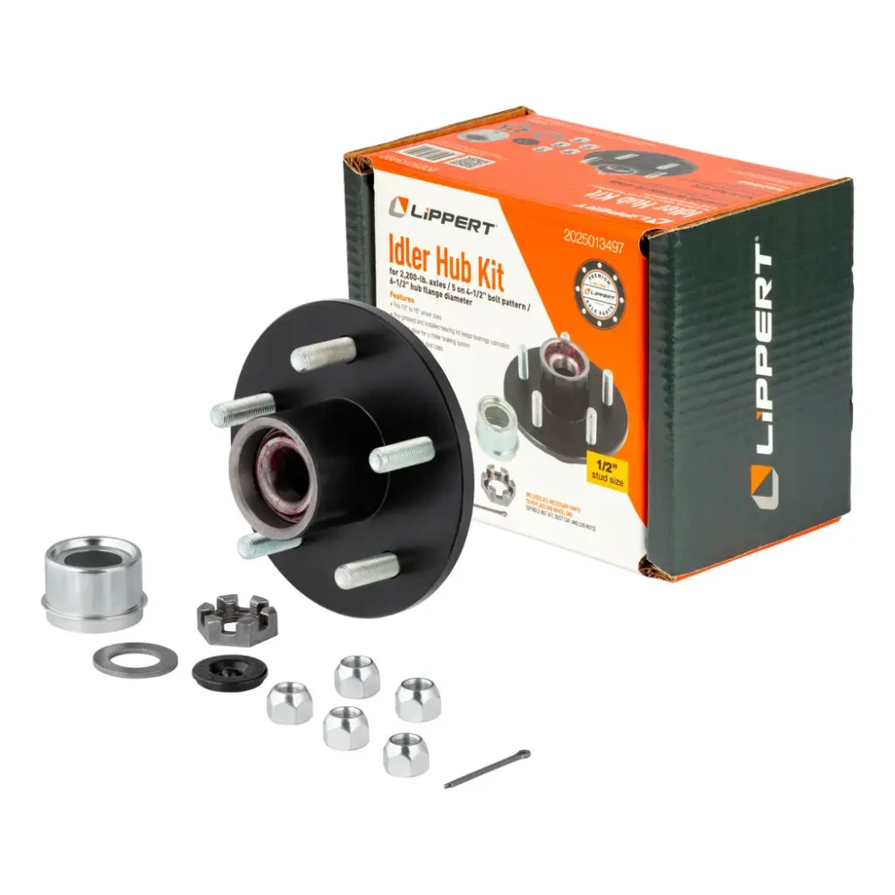 Lippert Complete Pre-Greased Idler Hub Kit Pair 5 on 4.5 for 2200 lb Axles