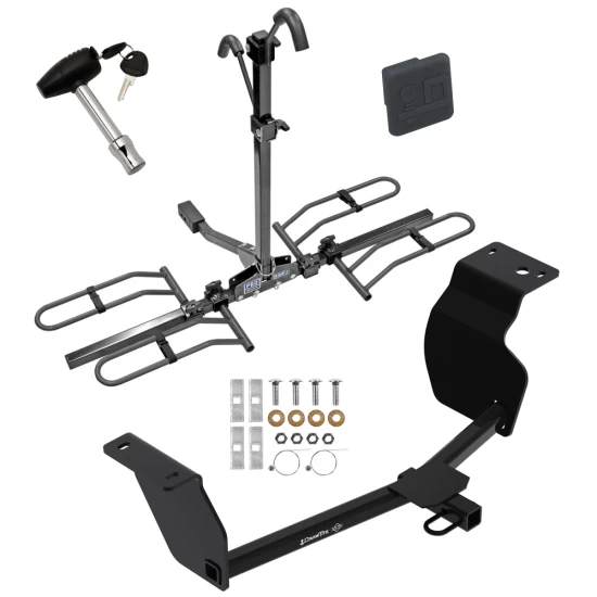 Trailer Tow Hitch For 20-25 Toyota Corolla Sedan Platform Style 2 Bike Rack w/ Hitch Lock and Cover