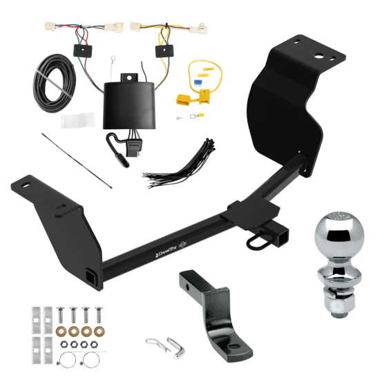 Trailer Tow Hitch For 20-25 Toyota Corolla Sedan Complete Package w/ Wiring Draw Bar and 2" Ball