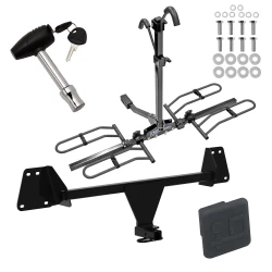 Trailer Tow Hitch For 18-22 Toyota C-HR 19-26 Corolla Hatchback Platform Style 2 Bike Rack w/ Hitch Lock and Cover