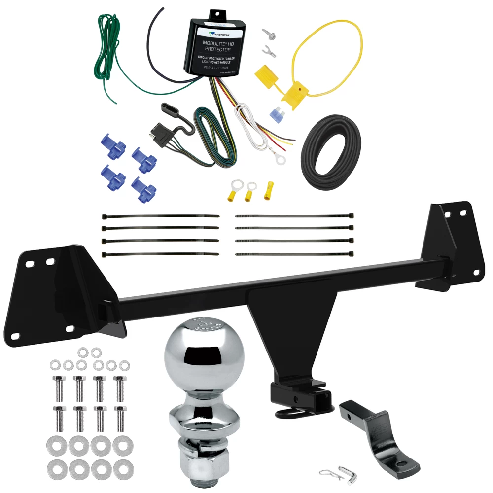 Trailer Tow Hitch For 19-22 Toyota Corolla 18-22 C-HR Complete Package w/ Wiring Draw Bar and 2" Ball