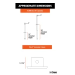 CURT 5000 lb A-Frame Trailer Jack 15 Inch Travel Footplate