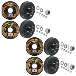 Lippert Tandem Axle 3,500 lb Self-Adjusting Electric Brakes & Pre-Greased 10" x 2.25" Hub Assemblies – Fits Dexter, Alko, Rockwell – 1-Year Warranty