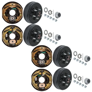 Lippert 3,500 lb Tandem Axle Self-Adjusting Trailer Brakes and Pre-Greased Hubs
