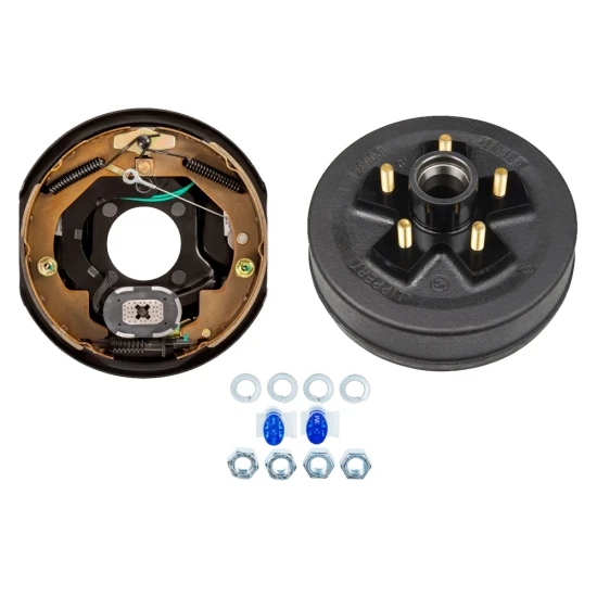 lippert 3.5k self-adjust 10x2.25 electric brake and 10-inch drum hub kit left-hand 5-on-4.5 dexter al-ko rockwell compatible