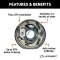 Lippert 3,500-lb tandem axle self-adjusting electric brake and 10″ drum-hub kit 5-on-4.5 fits Dexter Alko Rockwell trailers hub only
