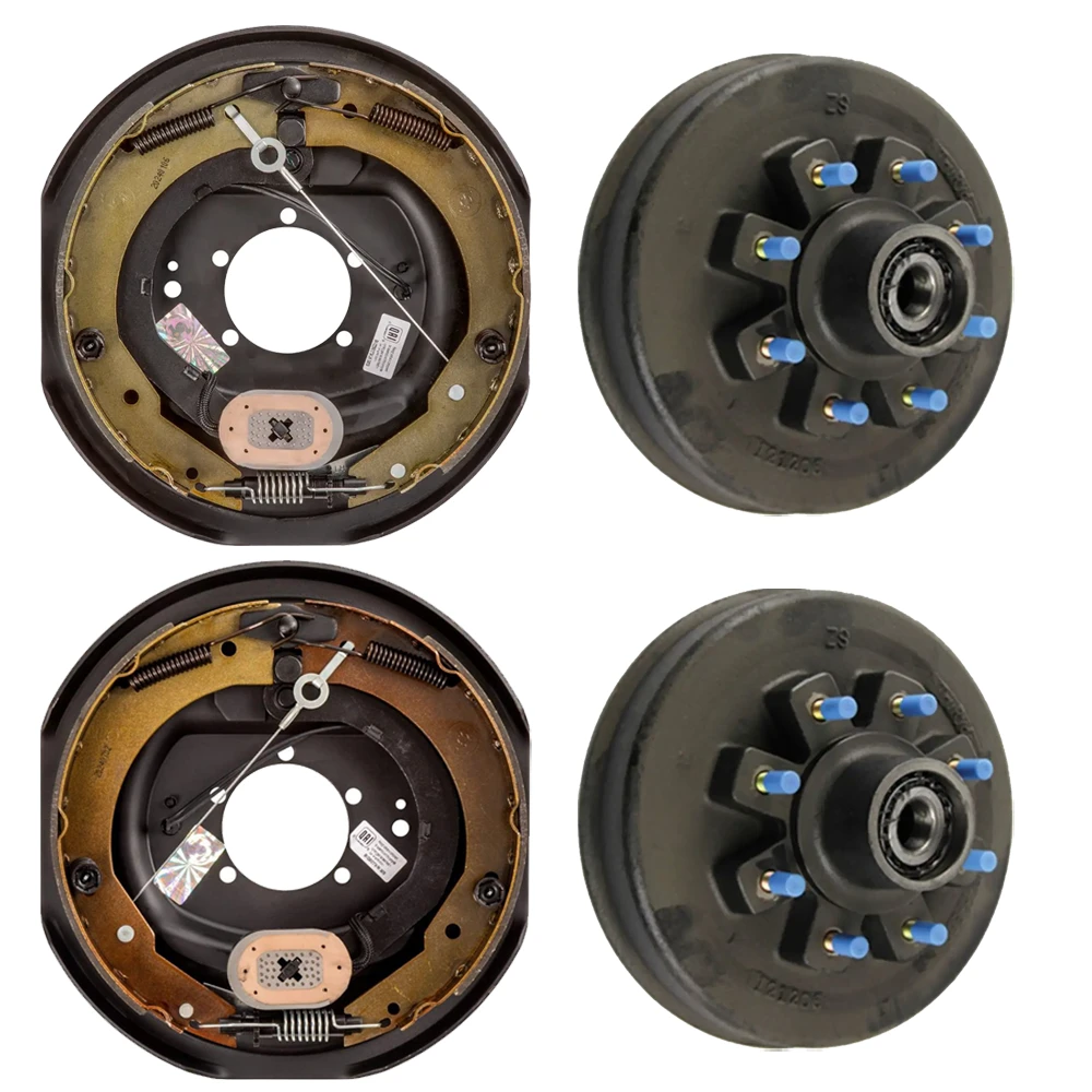 Lippert 7K standard / 8K hybrid 12-inch brake & threaded hub-drum kit, 8-on-6.5 pattern