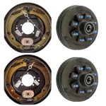 Lippert 7K standard / 8K hybrid 12-inch brake & threaded hub-drum kit, 8-on-6.5 pattern