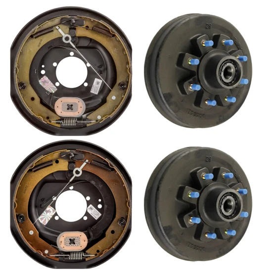 Lippert 7K standard / 8K hybrid 12-inch brake & threaded hub-drum kit, 8-on-6.5 pattern