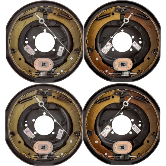 Lippert Dexter compatible 12 inch electric brake and 6‑on‑5.5 hub drum bearing kit for 6K tandem axles