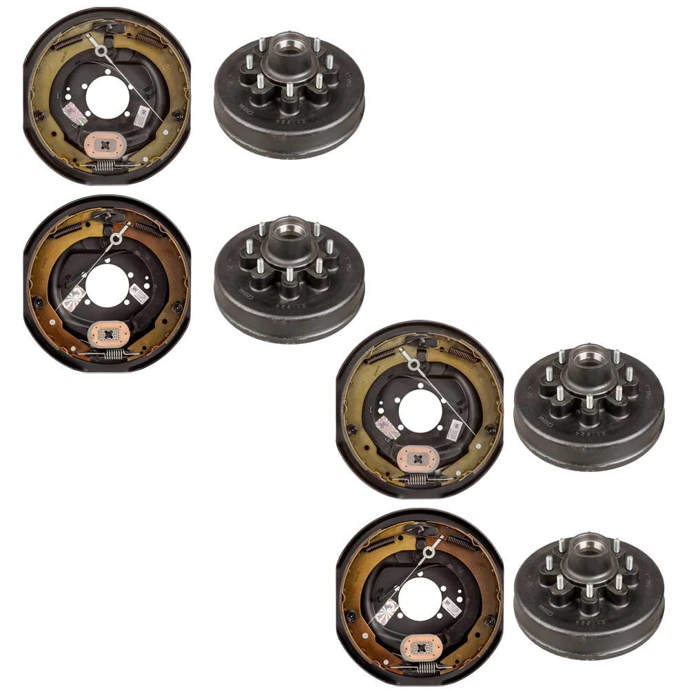 lippert 12‑inch self‑adjusting electric brake & 8‑on‑6.5 hub drum kit 7k tandem axle dexter alko compatible
