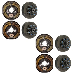 Lippert 12″ Self‑Adjusting Electric Brake & 8K Threaded Hybrid Hub‑Drum Kit – 8‑on‑6.5 Tandem‑Axle | Dexter / Al‑Ko / Rockwell Compatible