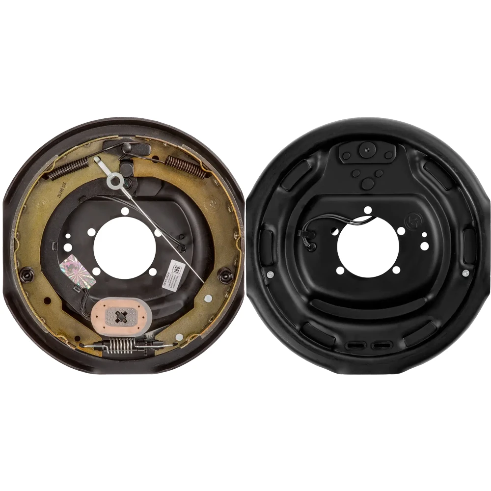 lippert left‑hand 12x2 self‑adjusting electric trailer brake with 12 inch 6 on 5.5 hub‑only drum kit for 6k axles dexter alko compatible