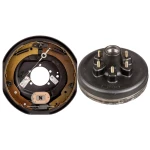 Lippert 12x2 RH self‑adjusting brake with 12 inch 6‑lug drum hub 6K axle compatible with Dexter AL‑KO Rockwell