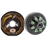 Lippert RH 12x2 self‑adjusting electric brake (7K/8K hybrid) and 12‑inch threaded hybrid hub‑drum kit, 8‑on‑6.5, 9/16 studs