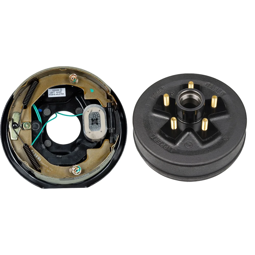 Lippert 10×2.25 LH electric brake with parking & 10-inch drum hub kit for 3,500-lb Dexter, AL-KO, Rockwell trailer axles