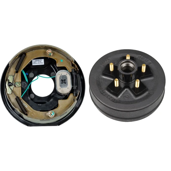 Lippert 10×2.25 LH electric brake with parking & 10-inch drum hub kit for 3,500-lb Dexter, AL-KO, Rockwell trailer axles