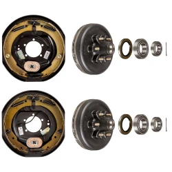 Lippert 12″ Electric Brake Assemblies & 6‑on‑5.5″ Drum Hub Kit w/ Bearing Sets – Dexter, Alko, Rockwell Compatible