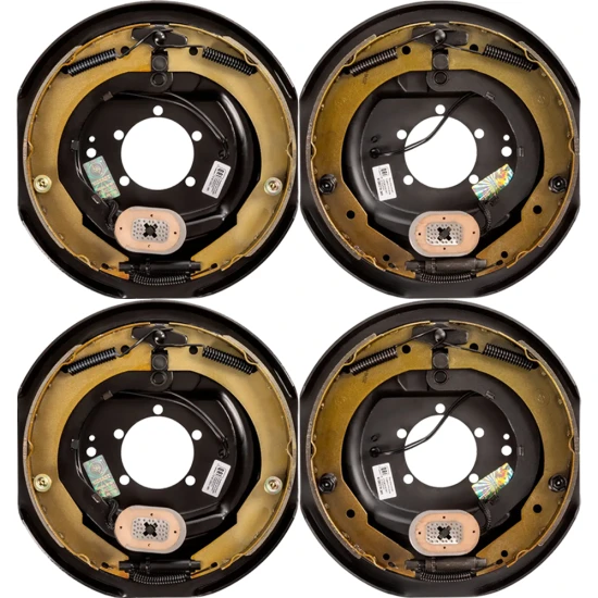 Lippert 12″ manual‑adjust electric brakes with oil‑bath 8‑on‑6.5″ drum hubs, 7K standard / 8K hybrid axle kit, fits Dexter Alko Rockwell