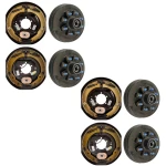 Lippert 12″ manual‑adjust electric brakes with oil‑bath 8‑on‑6.5″ drum hubs, 7K standard / 8K hybrid axle kit, fits Dexter Alko Rockwell