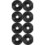 Lippert quad‑axle 12‑inch manual electric brake assemblies with hybrid oil‑bath 8‑on‑6.5 drum hubs, 9/16‑inch studs, 7K/8K Hybrid, Dexter Alko Rockwell compatible