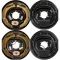 Lippert 12‑inch electric brake assemblies with 6‑on‑5.5 drum hubs and bearing kits, Dexter/Alko/Rockwell compatible for 6K axle