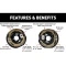 Lippert 4-Pack 12" x 2" Electric Trailer Brake Assemblies for Tandem Axles (Left & Right), 5.2K-7K lbs