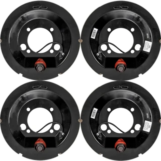 Lippert 8K tandem-axle 12.25×3.38 electric brake assemblies with oil-bath hubs 8-on-6.5, Dexter/Alko compatible