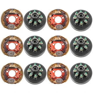 lippert 8k triple-axle electric brake assemblies & oil-bath hub kit dexter alko compatible 8-on-6.5