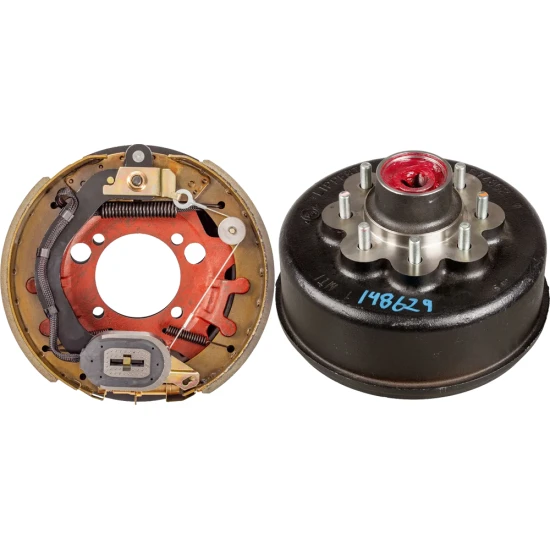 lippert 8k lh 12.25×3.38 self-adjusting brake and 8-on-6.5 grease drum hub kit dexter compatible