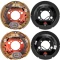 Lippert 8K 12.25×3.38 electric brake assemblies & 8-on-6.5 grease hubs kit