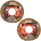 Lippert 8K 12.25×3.38 electric brake assemblies & 8-on-6.5 grease hubs kit