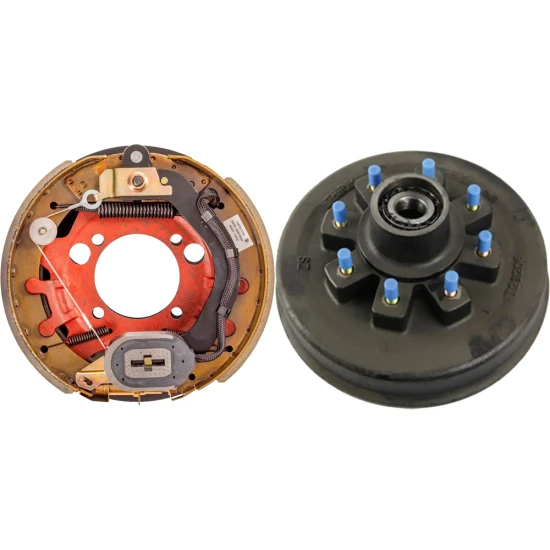 Lippert 8K self‑adjusting 12.25 × 3.38 RH electric brake with threaded hub drum 8‑on‑6.5 5/8″ studs bundle, Dexter compatible