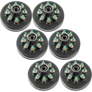 lippert 8k triple-axle electric brake assemblies & oil-bath hub kit dexter alko compatible 8-on-6.5