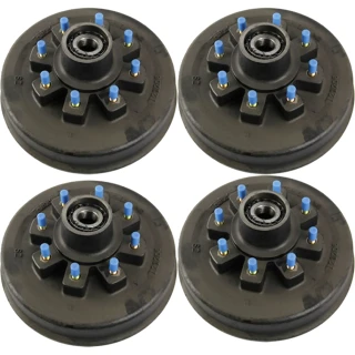 Lippert 8K tandem-axle 12.25×3.38 electric brake assemblies with oil-bath hubs 8-on-6.5, Dexter/Alko compatible